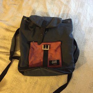 Large Drawstring Canvas Backpack (OILL copenhagen)